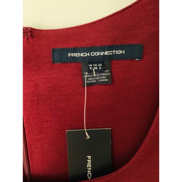 Wine Red French Connection Dress - NWT - Size 4 - Picture 4 of 5